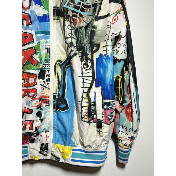 Members Only x Basquiat EUC Multicolor Full Zip Lightweight Jacket M - Picture 3 of 11